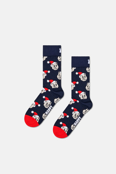 Happy Socks - Çok Renkli Kedi ve Köpek Desenli Pamuklu 2’li Erkek Çorap Seti