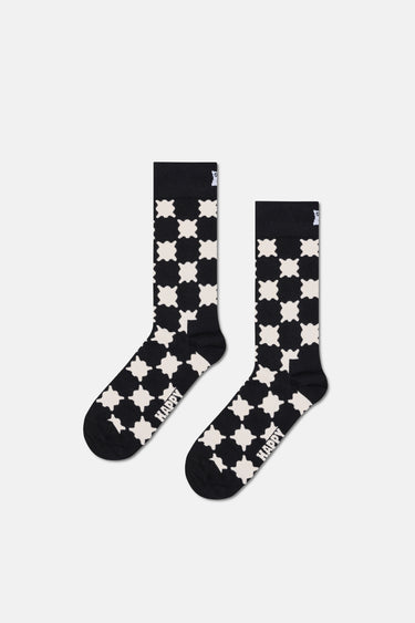 Happy Socks - Siyah Beyaz Desenli 3’lü Pamuklu Erkek Çorap Seti