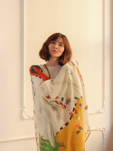 Neymiş Hayal Suları Mint-110x110 Yün Şal