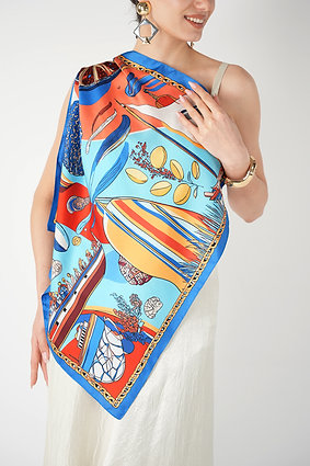 Veloute Port of Summer İpek Fular 65x65