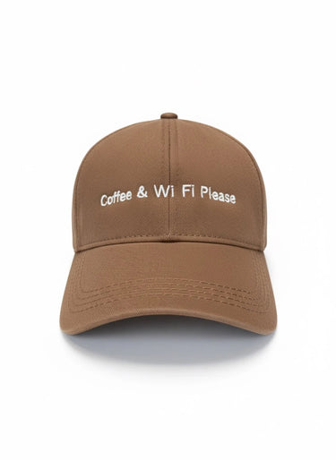 Liapop Coffee & Wi-Fi Please Brown Şapka