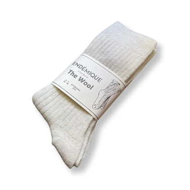 Endémique Studio The Wool Vl Cream-Kadın Yün Çorap