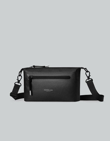 Gaston Luga Lightweight DuoSeal Crossbody - Black Çapraz Çanta