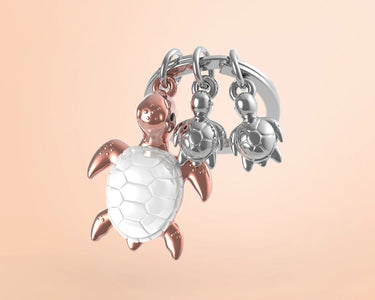 Metalmorphose Kaplumbağa Ailesi Anahtarlık