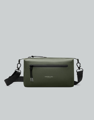 Gaston Luga Lightweight DuoSeal Crossbody - Olive Çapraz Çanta