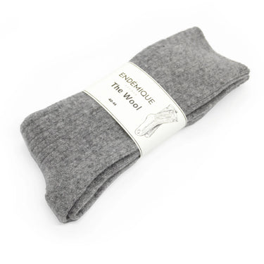 Endémique Studio The Wool VL Light Grey-Erkek Yün Çorap