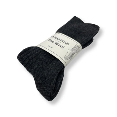 Endémique Studio The Wool VL Dark Grey-Erkek Yün Çorap