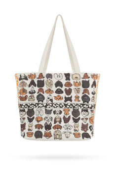 Un Poco Woof Woof Shopping Bag Kanvas Çanta