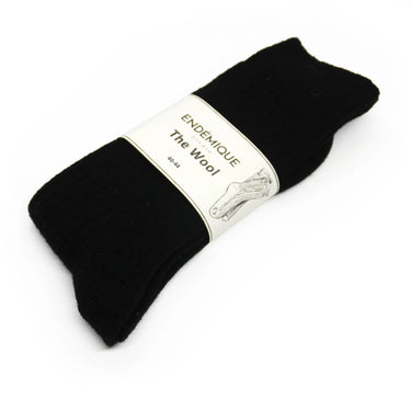 Endémique Studio The Wool VL Black-Erkek Yün Çorap