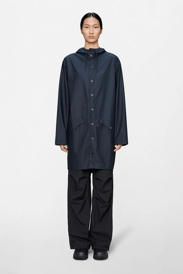 Rains Long Jacket Navy Yağmurluk