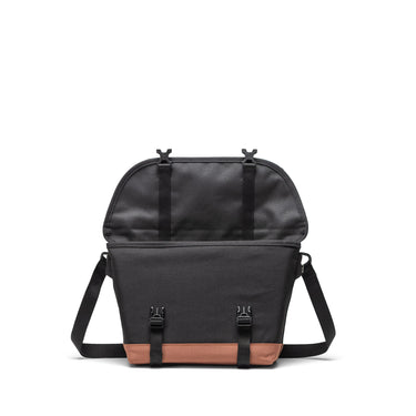 Herschel Cove Small Black/Saddle Brown Postacı Çantası
