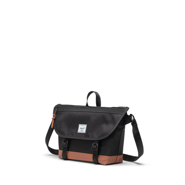 Herschel Cove Small Black/Saddle Brown Postacı Çantası