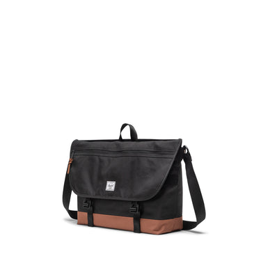Herschel Cove Messenger Black/Saddle Brown Postacı Çantası