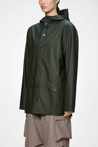 Rains Jacket Green-Kısa Yağmurluk