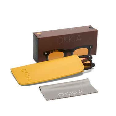 Okkia Firenze Unisex Güneş Gözlüğü 
 Siyah Havana / Lens : Sarı