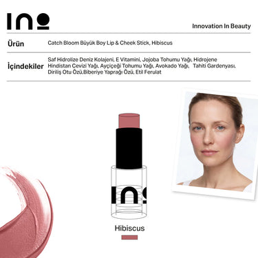 Ino Catch Bloom Hibiscus Gül Kurusu Renkli Dudak ve Yanak Nemlendiricisi-Pocket Size (Kopya)