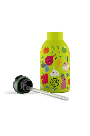 24 Bottles Clima Bottle Kids Veggie Friends Pipetli Paslanmaz Çelik Termos 330 ml