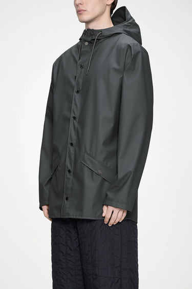 Rains Jacket Grey-Kısa Yağmurluk