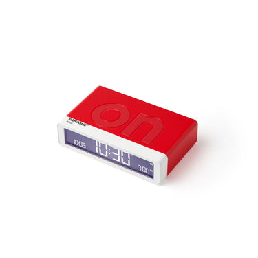 Lexon x Pantone Flip Klasik Alarm Saat Kırmızı