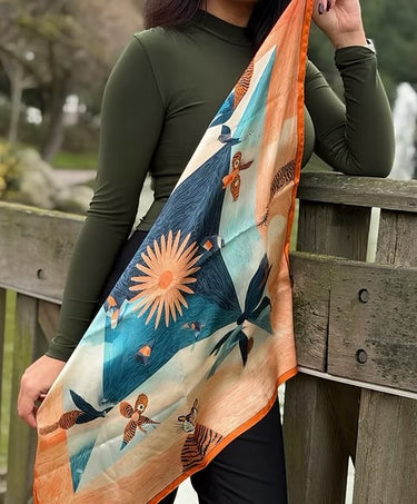 Veloute Tropic Mirage İpek Fular 65x65