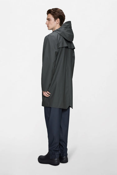 Rains Long Jacket Grey Yağmurluk