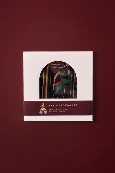 The Carnivalist Velvet Carousel 105X105 cm İpek Fular