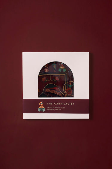 The Carnivalist Velvet Carousel 55X55 cm İpek Fular