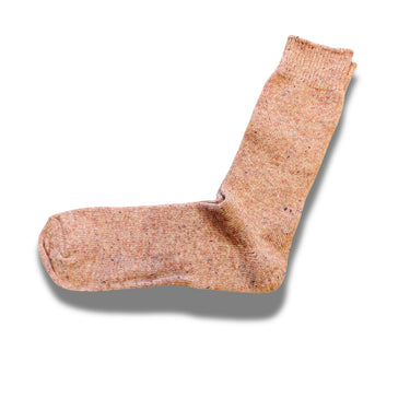 Endémique Studio The Wool Plain Peachy Crosshatch-Kadın Yün Çorap