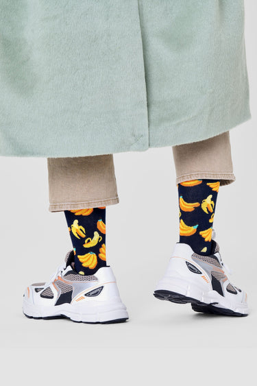 Happy Socks - Erkek Muz Desenli Pamuklu Çorap