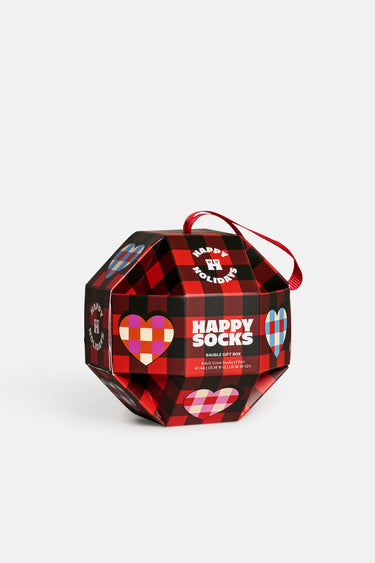 Happy Socks - Kırmızı Kutlama Temalı Pamuklu Tekli Erkek Çorap Seti