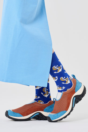 Happy Socks - Kadın Mavi Çapa Desenli Pamuklu Çorap