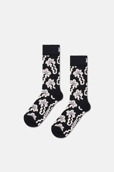 Happy Socks - Siyah Beyaz Desenli 3’lü Pamuklu Erkek Çorap Seti