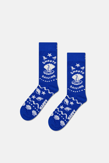 Happy Socks - Çok Renkli Sahil Temalı Pamuklu 3’lü Kadın Çorap Seti