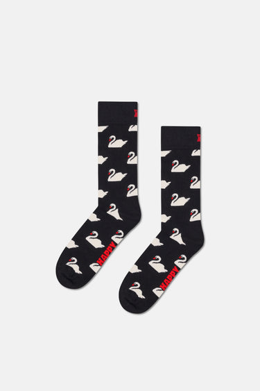 Happy Socks - Siyah Kuğu Desenli Pamuklu 2’li KadınÇorap Seti