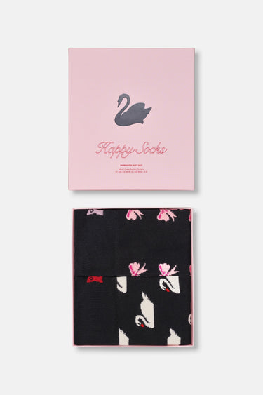 Happy Socks - Siyah Kuğu Desenli Pamuklu 2’li KadınÇorap Seti