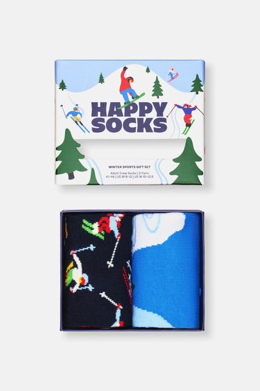 Happy Socks - Çok Renkli Kış Temalı Pamuklu 2’li Erkek Çorap Seti