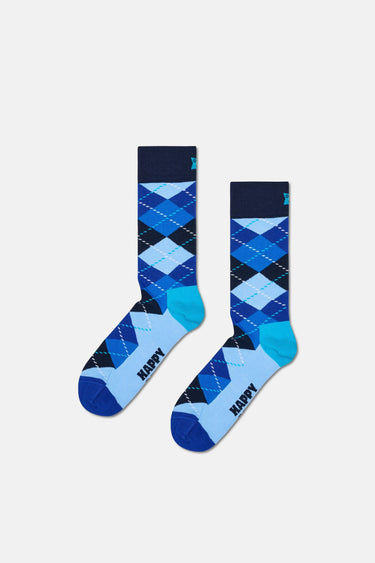 Happy Socks - Erkek Mavi Karışık Desenli Pamuklu 4’lü Çorap Seti