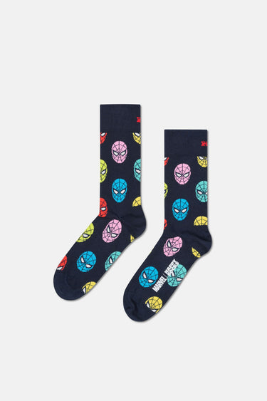 Happy Socks - Çok Renkli Spider-Man Desenli 3’lü Erkek Çorap Seti