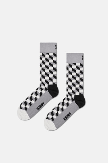 Happy Socks - Siyah Beyaz Klasik 4’lü Pamuklu Kadın Çorap Seti