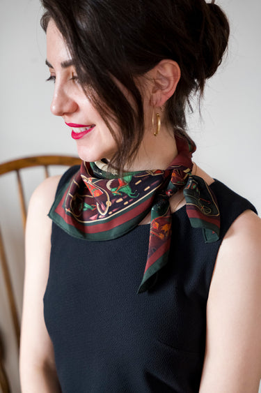 The Carnivalist Velvet Carousel 55X55 cm İpek Fular