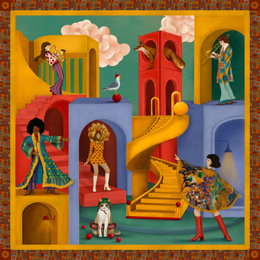 The Carnivalist Funky Town 55X55 cm İpek Fular