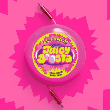 Mustard Juicy Boosta  USB-C 100W Hızlı Şarj Kablosu - Pembe
