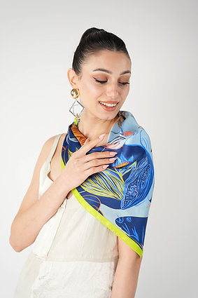 Veloute Submerge İpek Fular 65x65