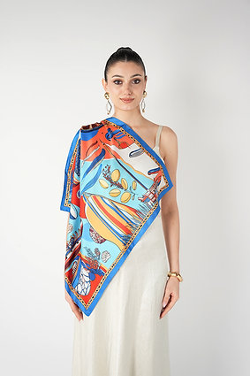 Veloute Port of Summer İpek Fular 65x65