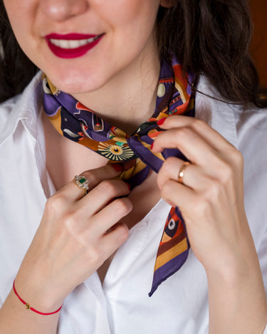 The Carnivalist Stairbirds 55X55 cm İpek Fular