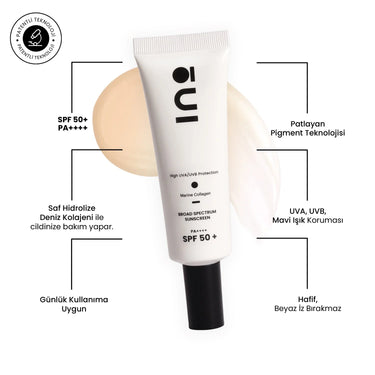 Ino Broad Spectrum SPF 50+ Sunscreen - 02 Medium Güneş Koruyucu Krem