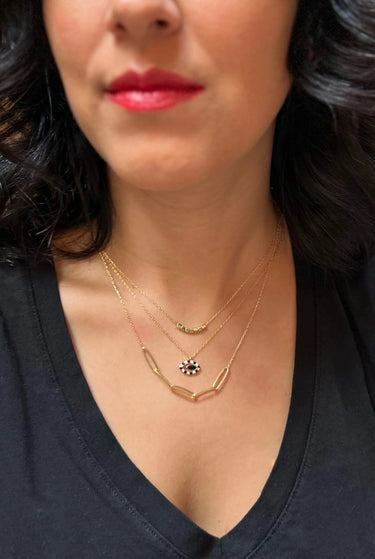 Pia&Co Corrente Zincir Detaylı Altın Kaplama Gümüş Kolye