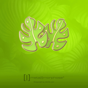 Metalmorphose Leopar & Tropikal Yaprak Pin Seti