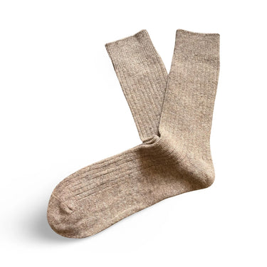 Endémique Studio The Wool VL Beige-Erkek Yün Çorap