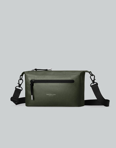 Gaston Luga Lightweight DuoSeal Crossbody - Olive Çapraz Çanta